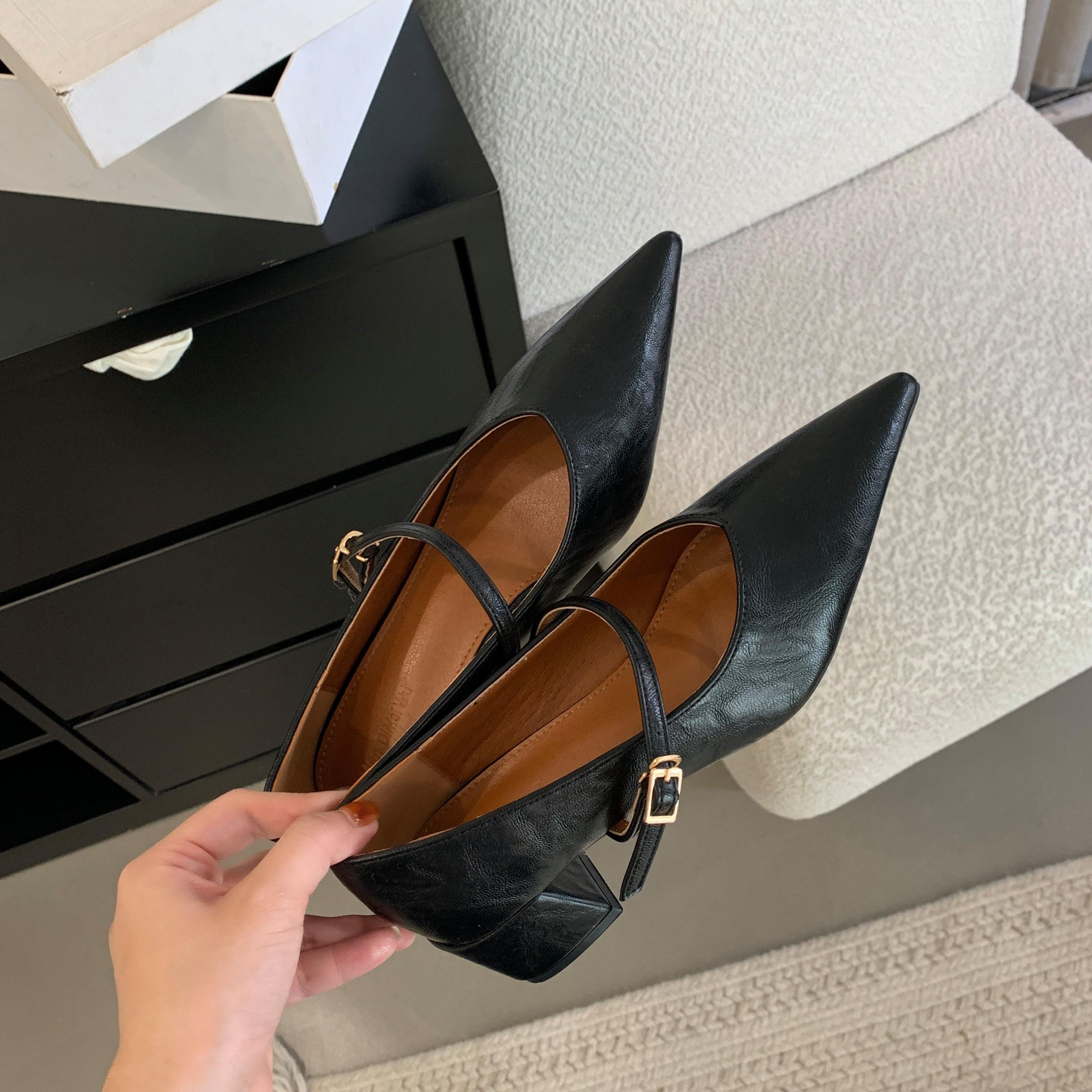 

Мода Байламос Осень Женские Женские Туфли на Плоской Подошве Модный Бренд Пряжка Женские Элегантные Лоферы Туфли Плоский Каблук Слипоны Платье Балетки 39 чёрный