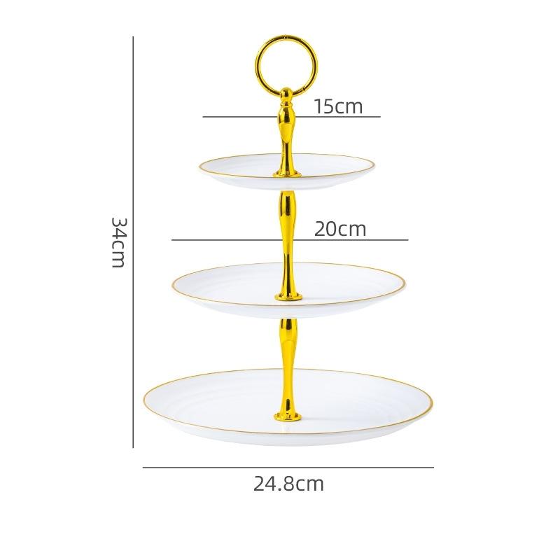 1PCS 3 Layer Cake Stand Fruit Plate Tray Display Birthday Party Dessert Wedding Three Layer Cake Count Heart Rack Dessert Plate