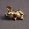 Brass Flying Pig Statue Copper Chinese 12 Zodiac Home Decoration Retro Lucky Animal Figurine Small Table Desk Ornaments