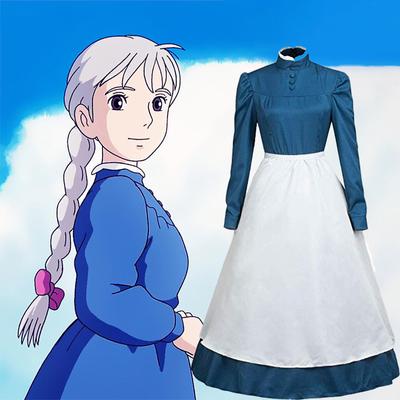 Anime Cosplay Costume Howl's Moving Castle Cosplay Sophie Hatter Costume Long Dress Women Halloween Costume