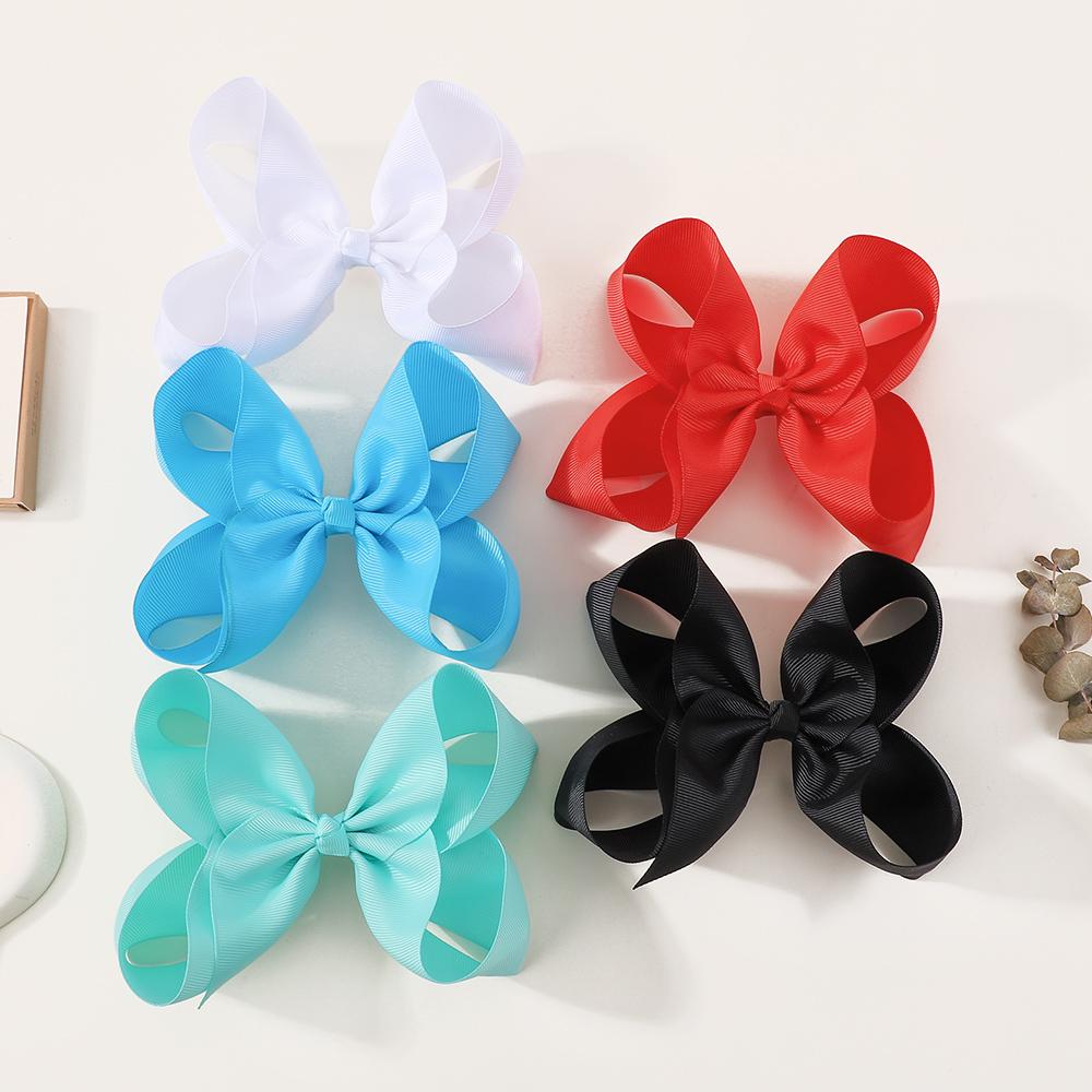 

5pcs/set 6inch Big Ribbon Bows Hair Clip Sets for Women Girls Sweet Random Color Hairpins Barrettes Headwear Hair Accessories