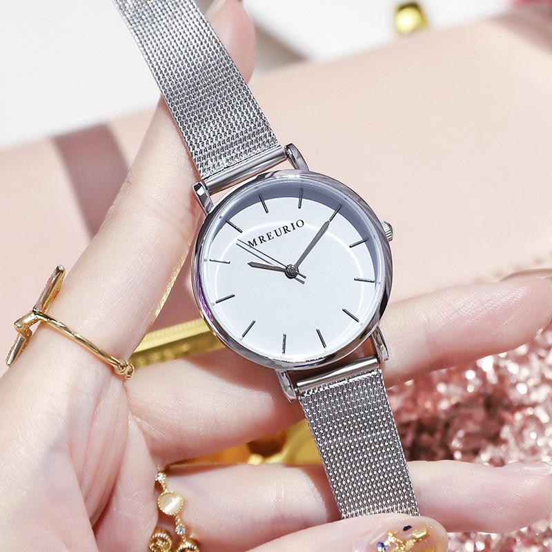 Nordic Simple Women's Watch Women's Watch Milan Quartz Watch with Mesh Belt
