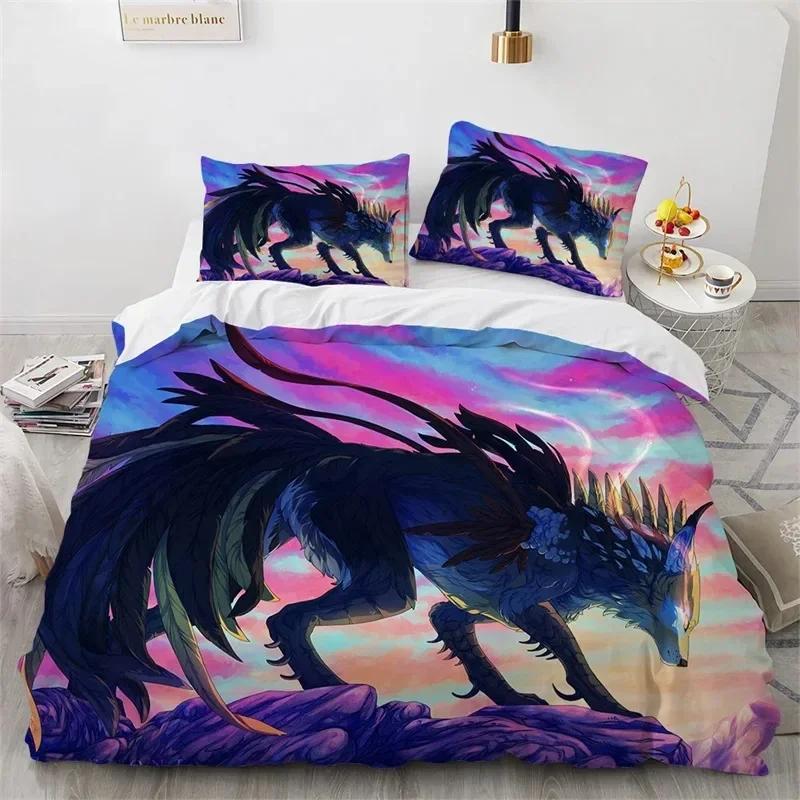 Luxury New 3D Print Mysterious Wolf Duvet Cover Set Microfiber Exotic Animal Bedding Set Wild Animals Full Queen Bedroom Decor
