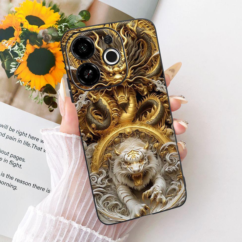 Phone Case For Tecno Pop 9 5G Cover Silicone Cute Cat Fashion Funny Painted Funda For Tecno Pop9 5G KL4 Casing