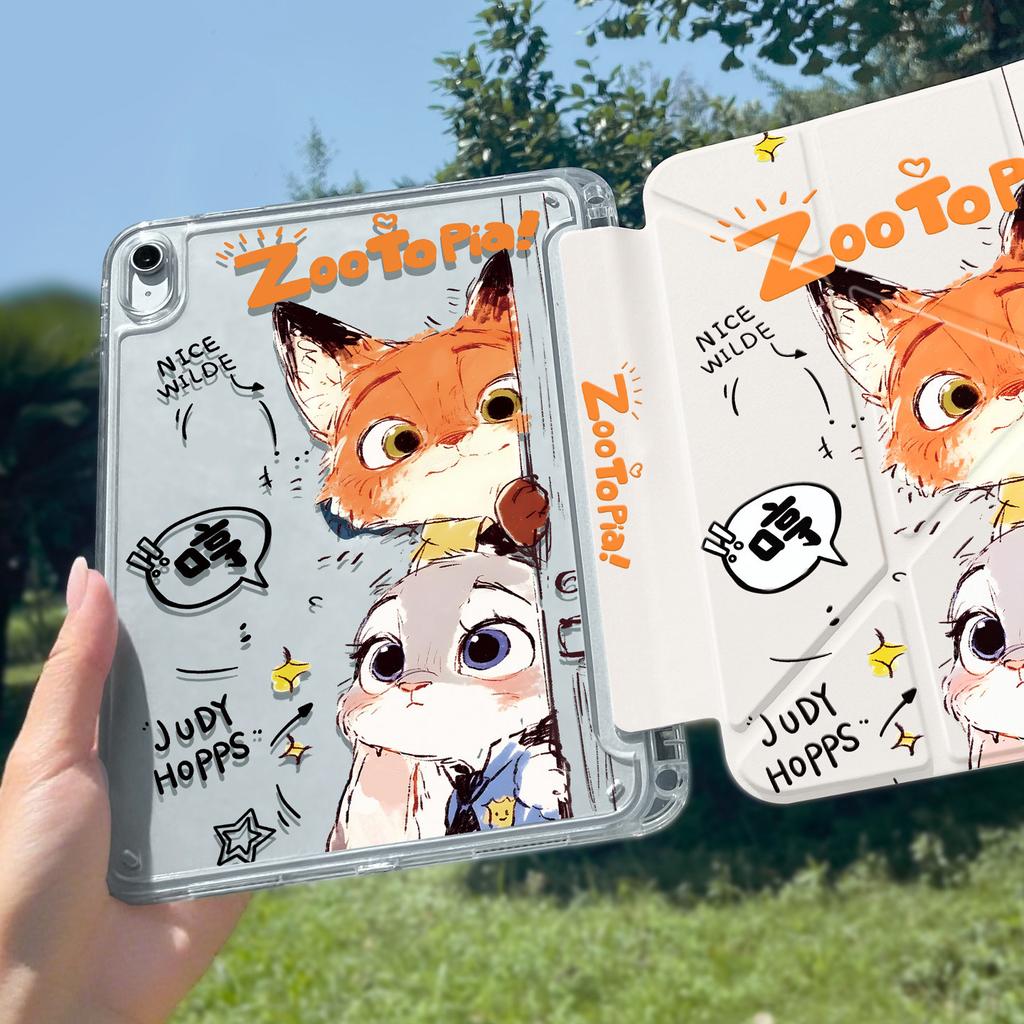 Fox rabbit flat protective cover for ipadair8/7 shell pro acrylic 3y fold 11th generation 13 inches