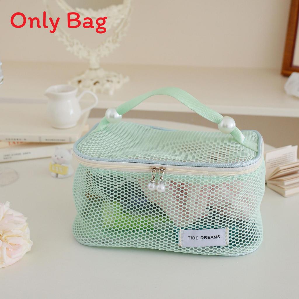 Travel Toiletry Bag With Mesh Material Portable Makeup Organizer For Vacation And Home Use