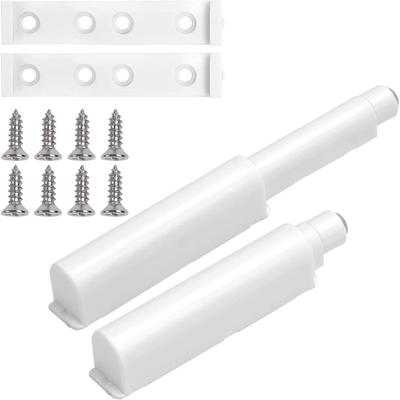 Push To Open Magnet Door Closet, 2 Pieces Magnetic Catches Damper Door, Push Open Damper for Door, Drawer, Furniture (White)
