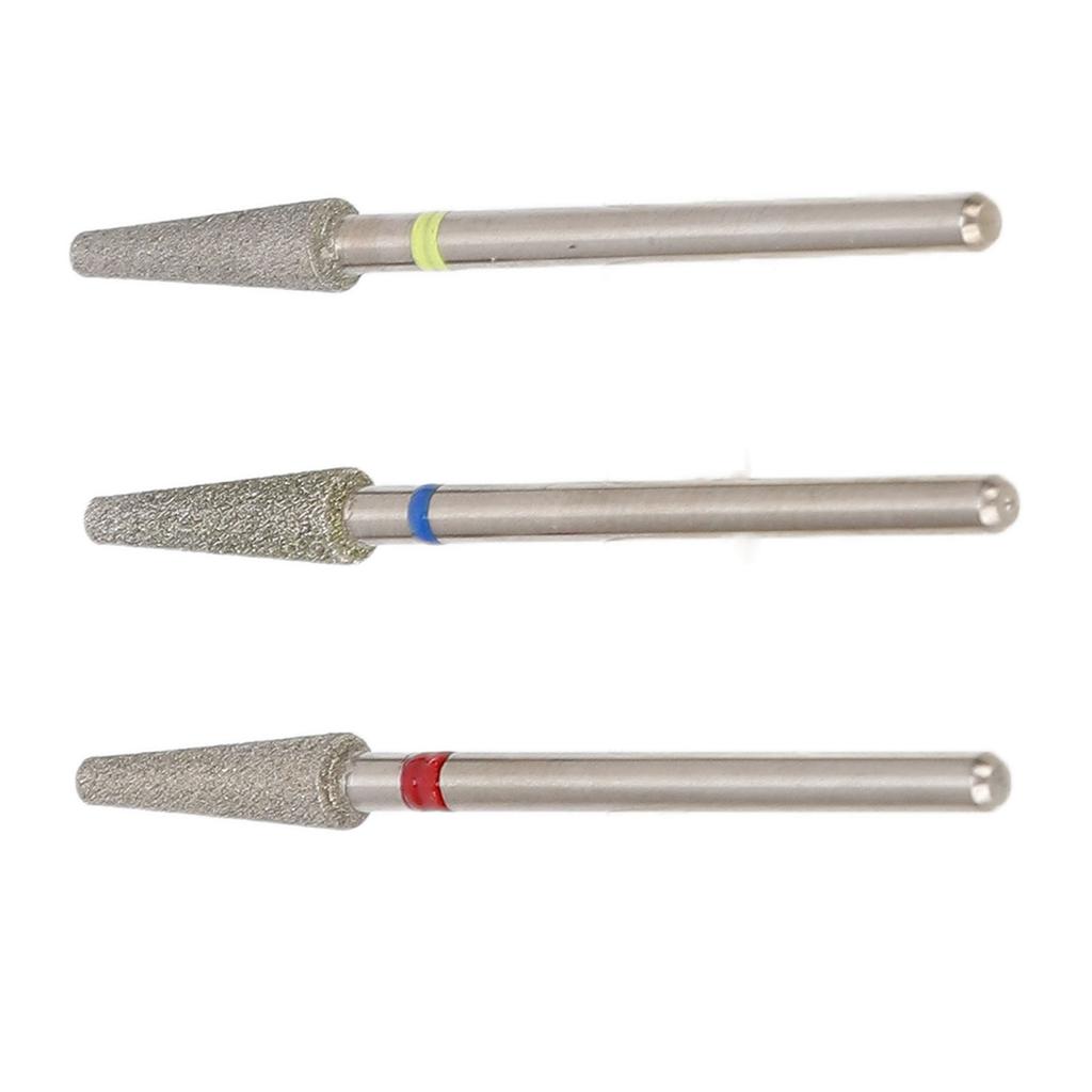 3pcs Nail Drill Bits Professional Russian Style Front Replaceable Grinding Head for Nail Polishing and Removal