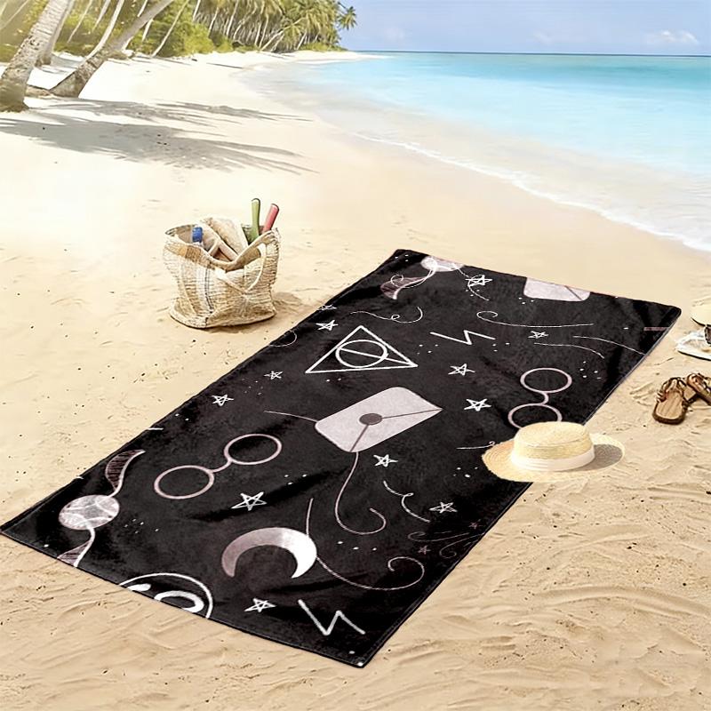 Harry Potter Print Beach Towel, Large Soft Quick Dry Towel for Beach Camping Swimming