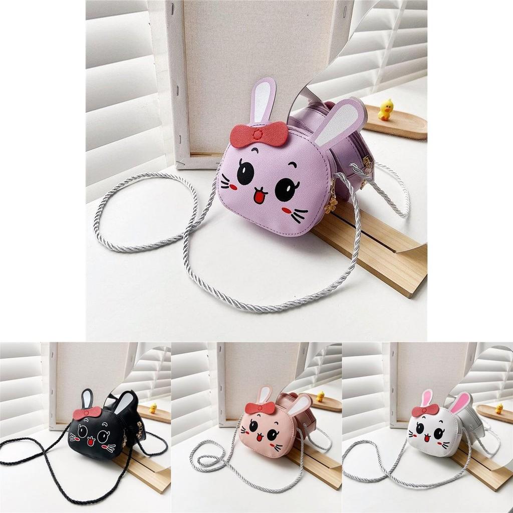 Bow Polyester Bunny Cute Childlike Cartoon Slung Shoulder Bag Is Light Super