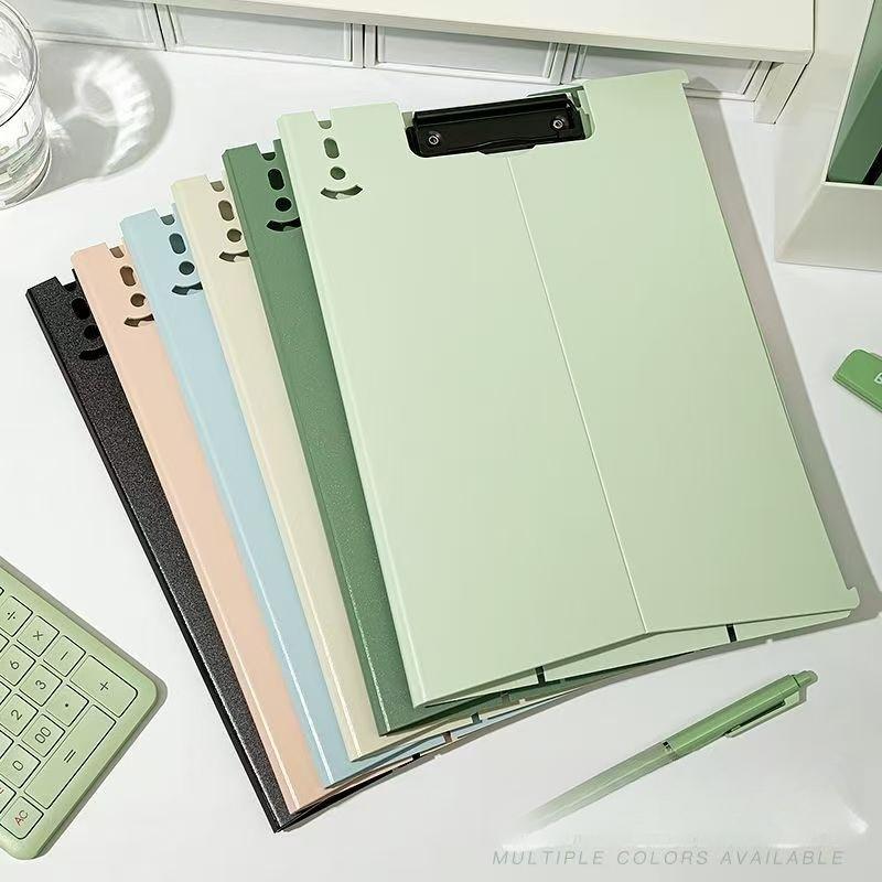 6Pcs A4 Vertical Board Clip, Thickened Folder Pad, Folder, Writing Clip, Writing Board, Student 3D Board Random style 6Pcs