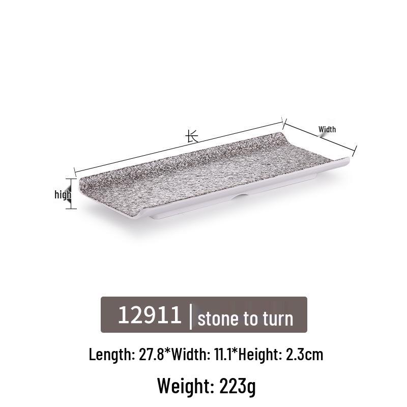 

Melamine Rectangular Porcelain-Look Sushi & Fish Plate for Hotel & Restaurant Use