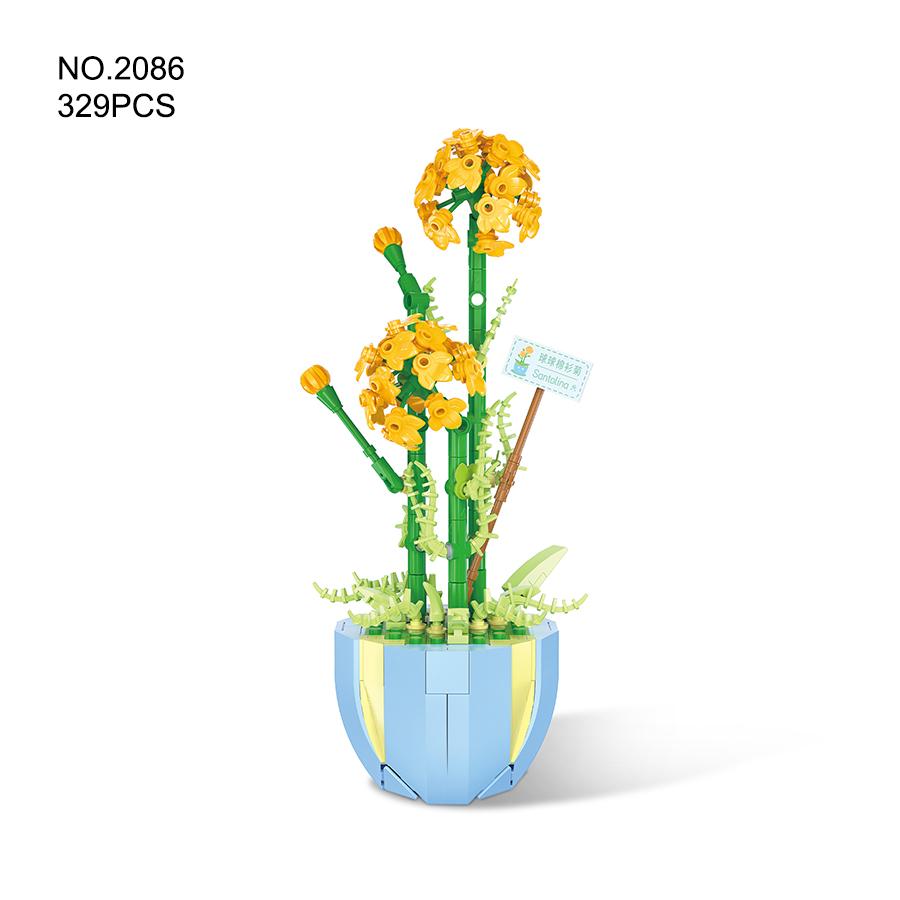 Plastic Bouquet Potted Plants Building Blocks Flowers Bricks DIY Educational Toys Valentine's Day and Mother's Day Gifts