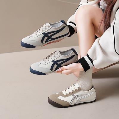 Flat Bottom Color Matching Forrest Gump Shoes Women's 2025 Autumn New American Retro Casual Sports Shoes Versatile Student Moral Training Shoes