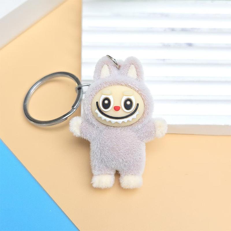 Flocking Doll Cute Pendant Creative Cartoon Keychain Mobile Phone Chain Bag Pendant Gifts