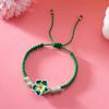 Hawaiian Style Flower Bracelet Handmade Beach Jewelry Adjustable Braided Rope Wristchain Stylish Bohemian Wrist Jewelry