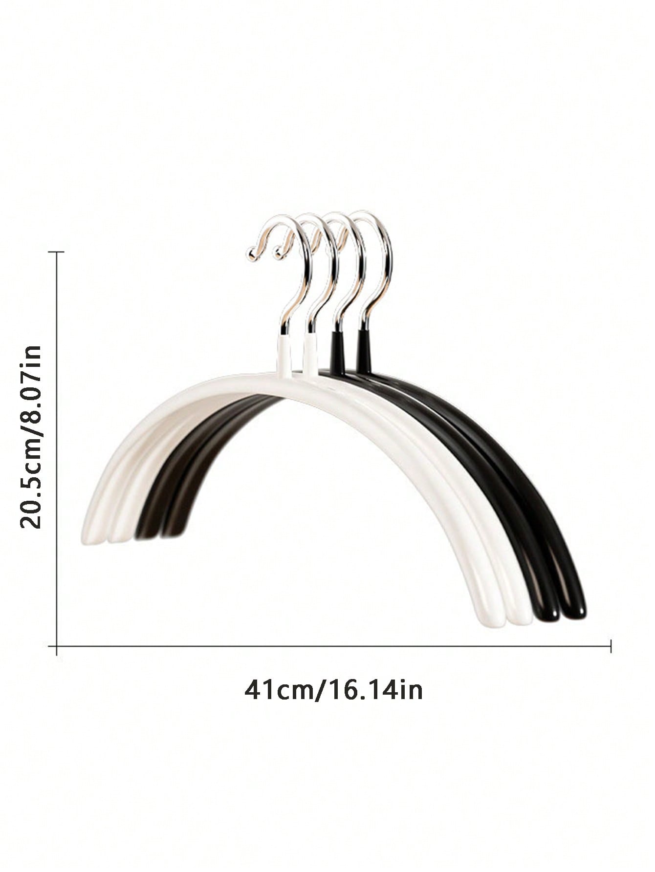 

5/10pcs,Light Luxury And Semi-Circular Plastic Hangers, Anti Slip And Thick Style Clothing Supports, Household Hangers 5pcs чёрный