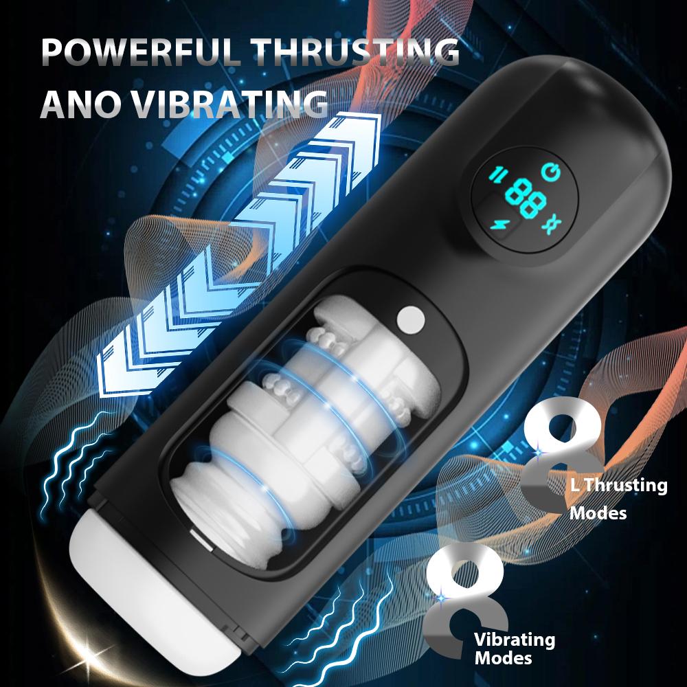 Automatic Male Masturbator Telescopic Sucking Heated Sex Toys Equipment Machine Adult Goods For Men Blowjob Masturbation Cup