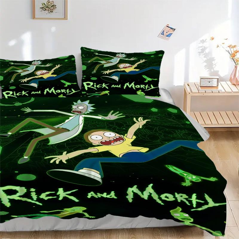 

Набор пододеяльников Rick_and_Morty из 3 предметов (1 пододеяльник + 2 наволочки, без наполнителя) - Уютное и дышащее украшение для спальни yy251104029 135x200cm
