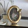French Vintage Photo Frame 7 Inch, Elegant Luxury Oil Painting Style Butterfly Wall Mount & Tabletop Display for Home Decor Gift
