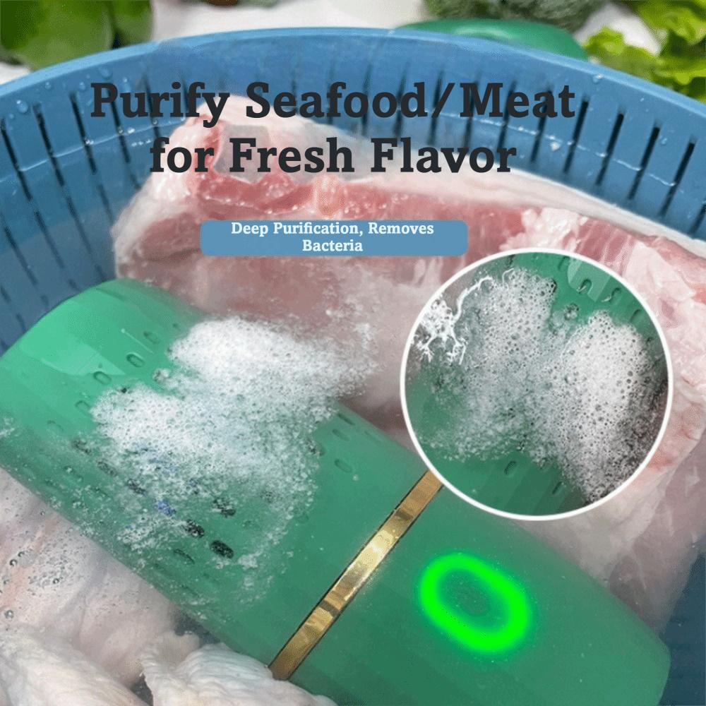 Mini Food Cleaner Wireless Vegetable Cleaning Machine Multifunctional Food Purifier  Outdoor Picnic
