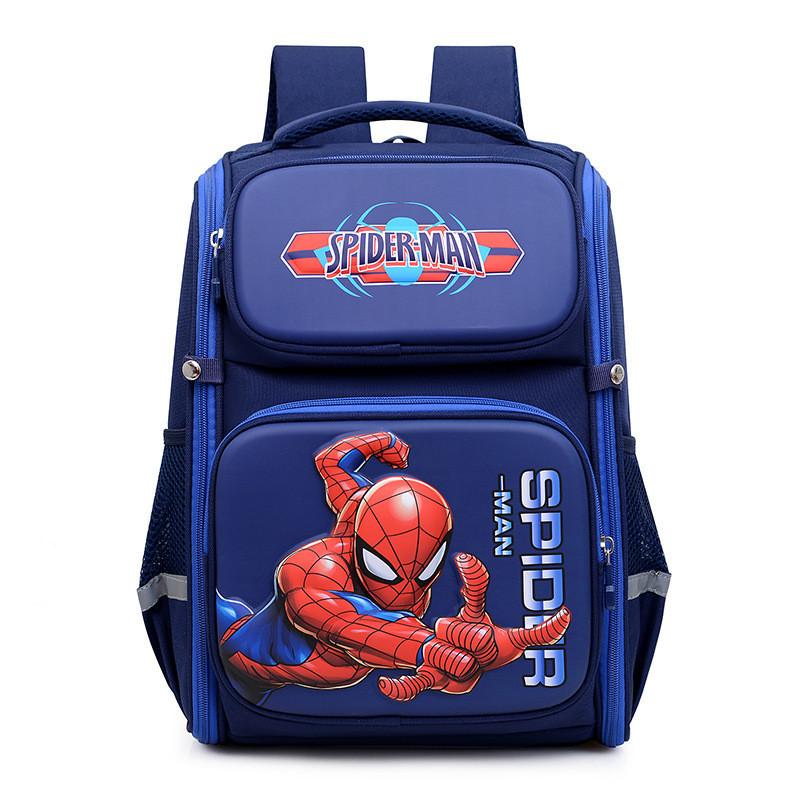 Spacious Cartoon Spiderman School Backpack For Boys And Girls Oxford Fabric