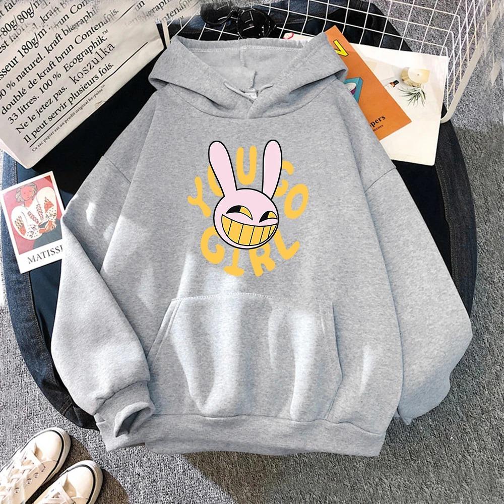 YOU GO GIRL Digital Circus Jax Hoodie Fashion Women Harajuku Funny Cute Rabbit Hoodie Cartoon Vintage Pullover Sweatshirt