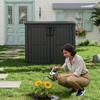 Large Outdoor Resin Storage Shed 36 Cubic Feet Garden Horizontal Storage Box Weather Resistant Extra Capacity