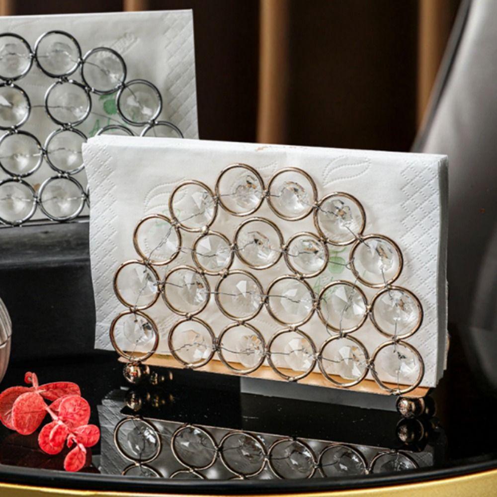 Elegant Crystal Napkin Holder Luxury Tissue Dispenser Practical Tissue Holder  Home Decor