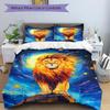 3pcs Lion, Fantasy Art Duvet Cover Set, Soft Comfortable Duvet Cover,Guest Room (1*Duvet Cover + 2*Pillowcase, Without Core) Yy251104101