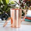 Full Embossed Design Copper Jug Pitcher with Brass Knob, Storage & Serving Water, Yoga Ayurveda Healing, Volume- 2000 ML