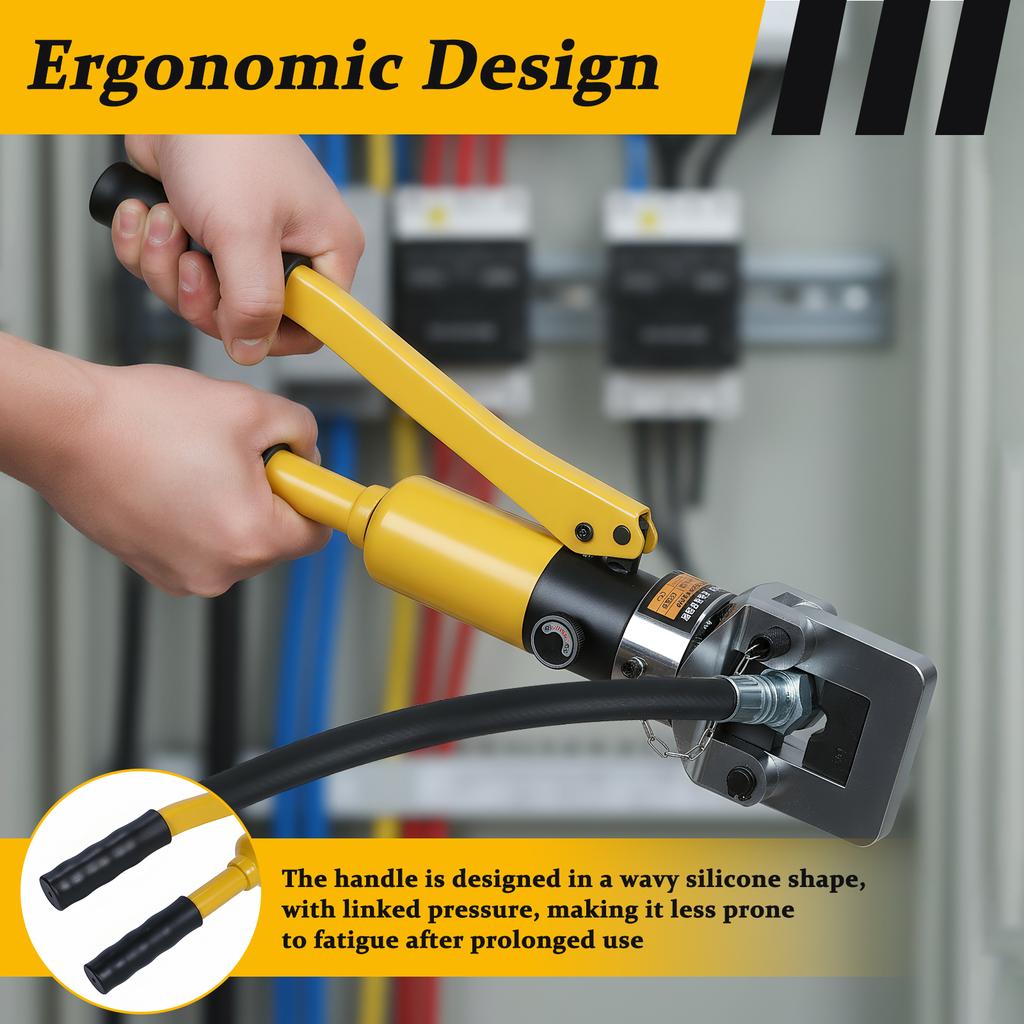 Integrated Hydraulic Crimping Tool with Box Thickened Wire Cable Crimp Pliers Terminal Crimper for Repair Industrial Electrical