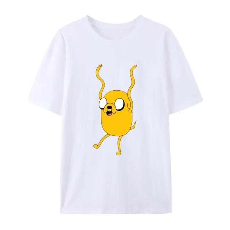 Camisetas con estampado de dibujos animados de Adventure Time hombres moda Harajuku, cómics creativos, camisetas geniales