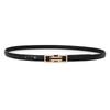 Womens Elegant Pu Leather Belt With Geometric Design And Smooth Buckle For Everyday Use