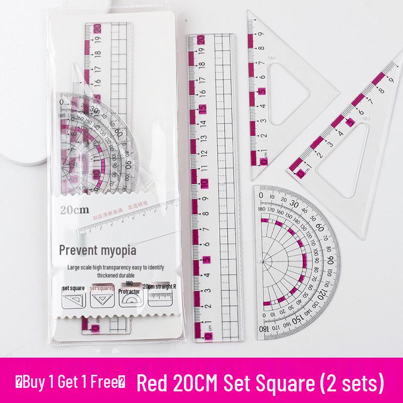 

Newcomer 0.01 Anti-Myopia Eye Protection Dual-Scale Ruler for Students, 15cm & 20cm