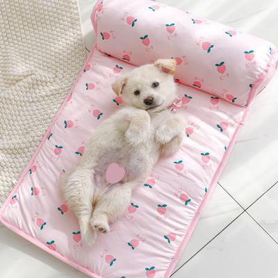 Summer Cooling Dog Bed Comfortable Cushion Anti Slip Dog Sleeping Mat Kitten Puppy Pad Cute Cartoon Pattern Pet Bed with Pillow