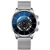 Business Leisure Watch, Transparent Hollow Non-Mechanical Men'S And Women'S Alloy Mesh Belt Calendar Watch