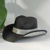 Western Cowboy Embroidered Straw Hat with Accessories Unisex Suitable for Rodeo Performances and Cowgirl Attire Gorro Cowboy