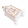 1:12 Dollhouse White Table Clock Exquisite Miniature Clock Furniture Decoration Accessories