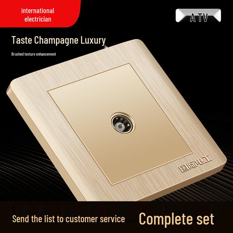 Type 86 Recessed Wall Switch and Socket Panel with USB and Multi-Hole Power Outlets