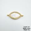 European Retro Copper-Plated Real Gold Pendant Jewelry with Mother of Pearl Double Pendant for Women