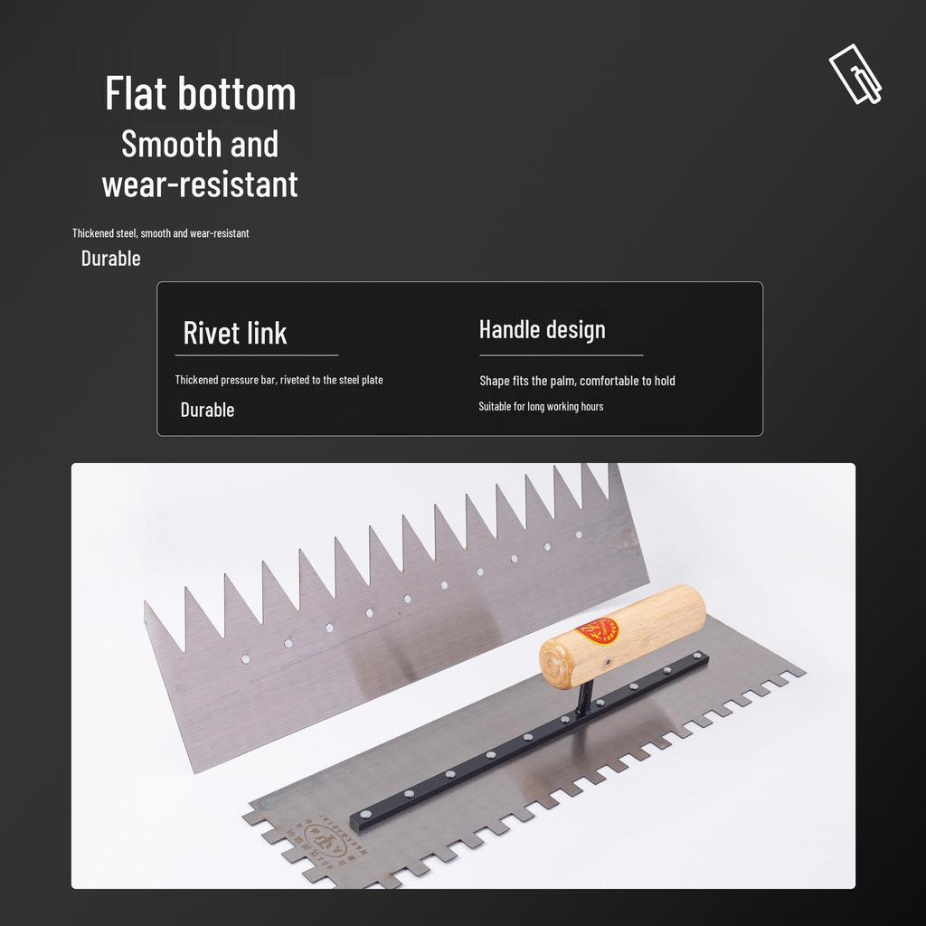 Zahnkelle für Verputzarbeiten und Fliesenlegen