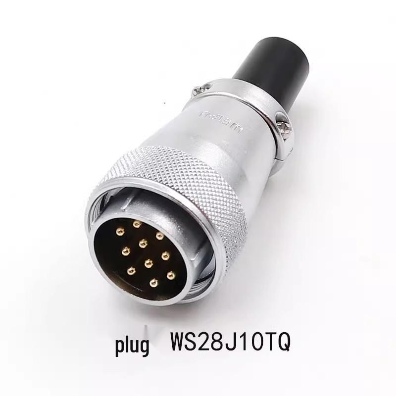 Weipu WS28 23-Pin Aviation Plug Connector, Male-Female Threaded, 479-Hole, 10P12, 16-Pin, 20/26-Pin