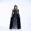Adult Halloween Witch Devil Costume Horror Skull Long Dress Vampire Role Play Outfit Stage Party