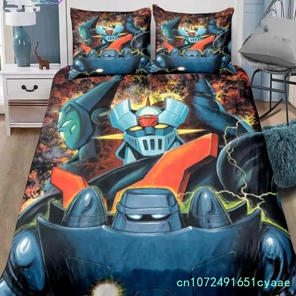 Mazinger Z UFO Robot Grendizer Bedding Set Bedroom Soft Modern Bedspreads Comefortable Kids Duvet Cover Quilt Cover Pillowcase