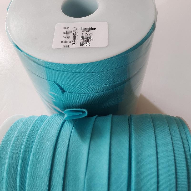 Red Double Fold Bias Binding Tape - No-Iron Polyester Cotton for DIY Cheongsam, 1.2" Width