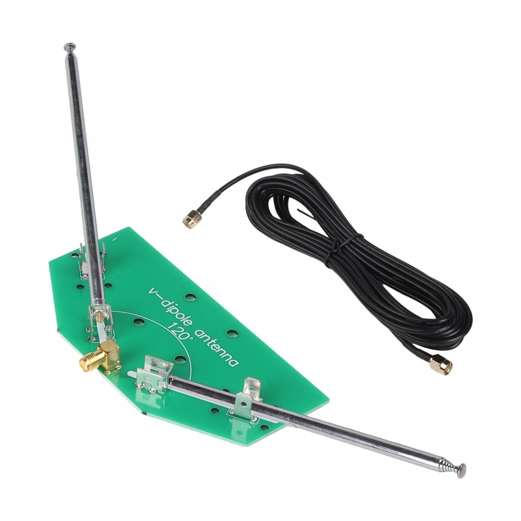 Soldering Required V Dipole Antenna Kit with Adjustable Length Features