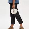 Coach Joint Model Canteen Metal Logo Letters Fun Printed Zipper Closure Cow Leather Portable Shoulder Crossbody Bag Small Size Women's Milk White
