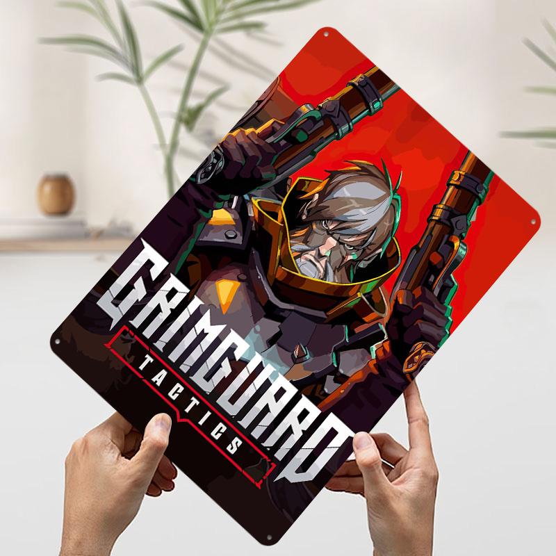 

Grimguard Tactics Game Cover Art Metal Poster Customized Wall Art Retro Vintage Tinplate Signs for Room Ornaments Bathroom Decor 7.9x11.8In(20x30cm)