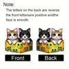 Delightful Cat Black Acrylic Rearview Mirror Pendant For Pet Lovers Car Decor